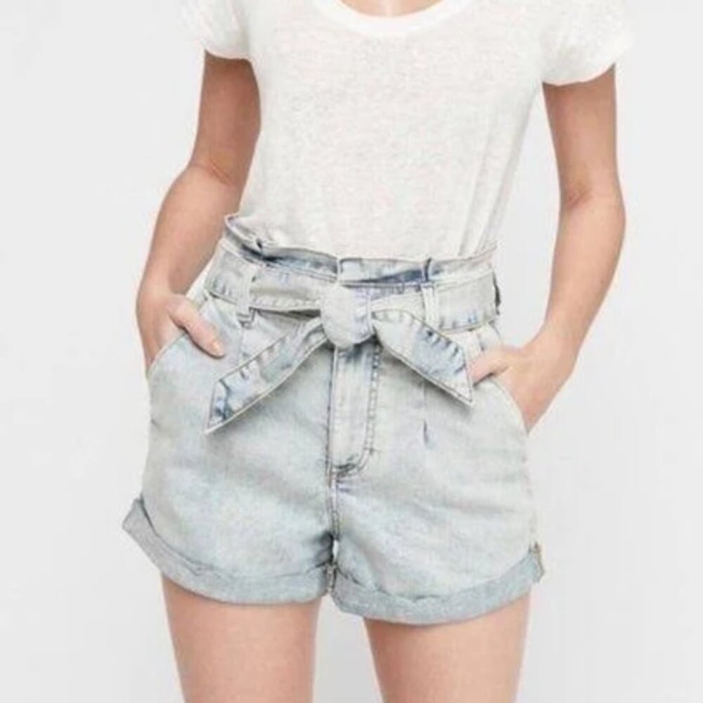 Express - paper bag jean short